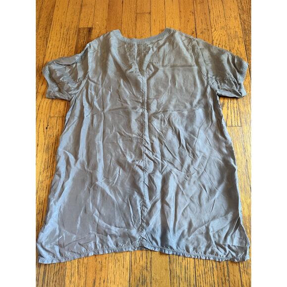 Johnny Was Pete & Greta Shirt Tee Womens Small Gray Cupra Silky PG3185 - Picture 6 of 6